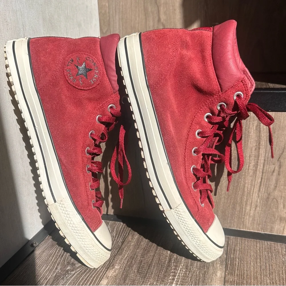 Converse Maroon High-Top Sneakers - Picture 2 of 8